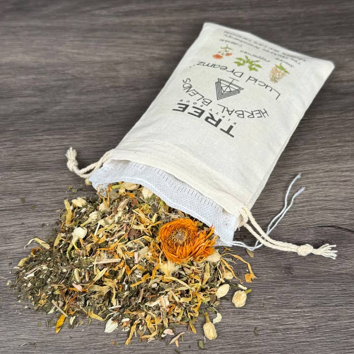 Tree Fifty Four - Wholesale Loose Tea - Lucid Dreamz Herbal Tea Blend in Drawstring Sachet, Loose