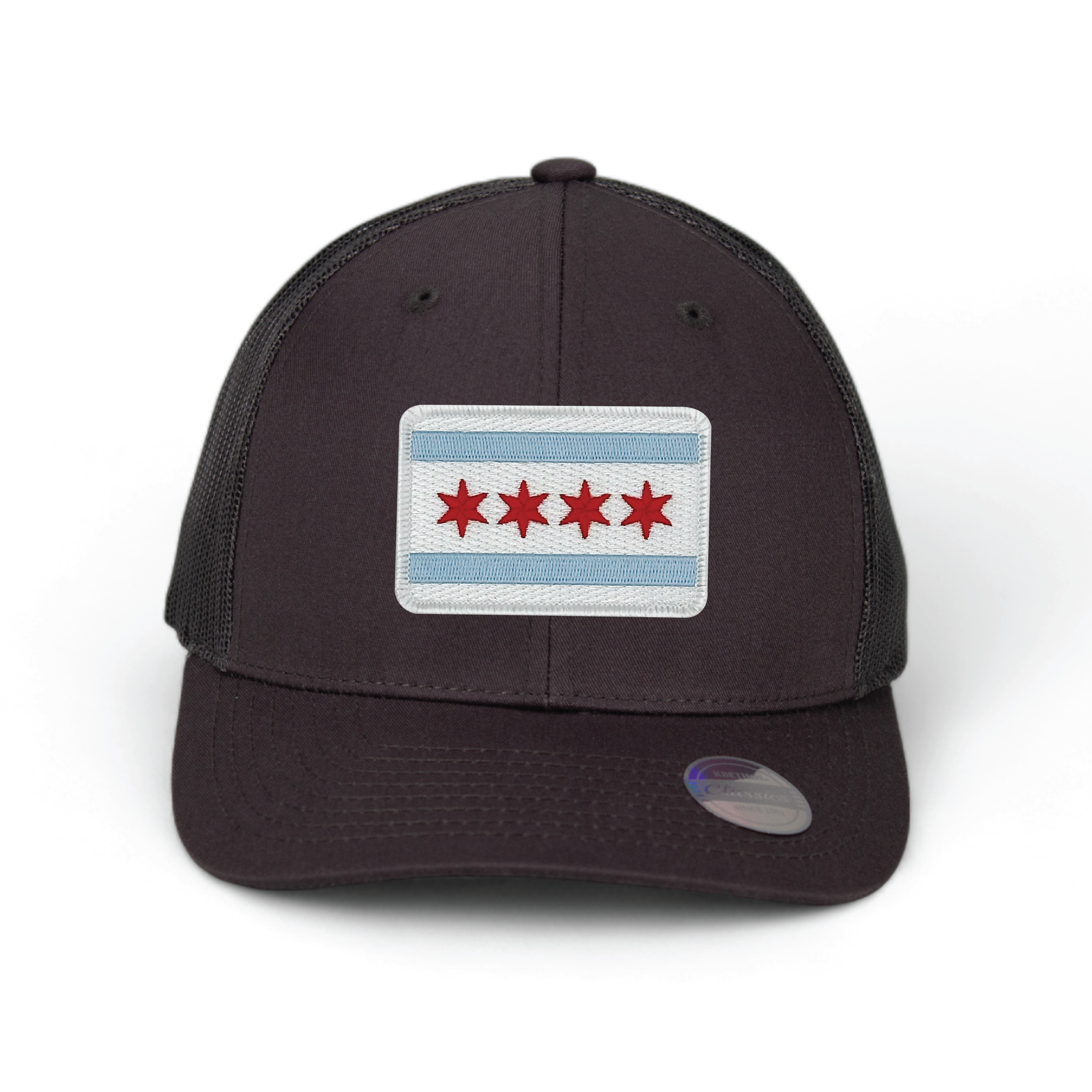 Cotton Mule - Wholesale Trucker Hat - Unisex - Chicago Flag Patch Trucker Hat11