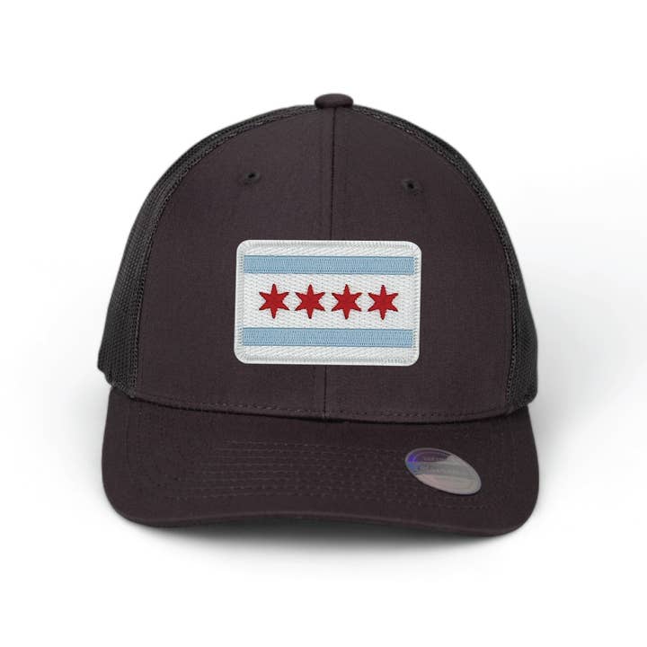 Cotton Mule - Wholesale Trucker Hat - Unisex - Chicago Flag Patch Trucker Hat11