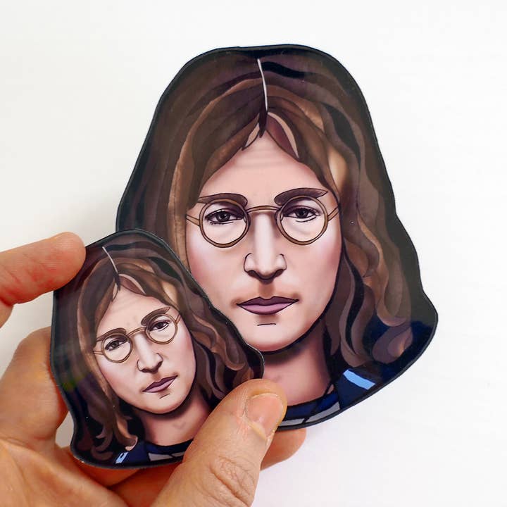 Aimant de réfrigérateur John Lennon, fan de l'ère hippie, Beatles des années 60. pour la vente par THE PAPER IDOLL