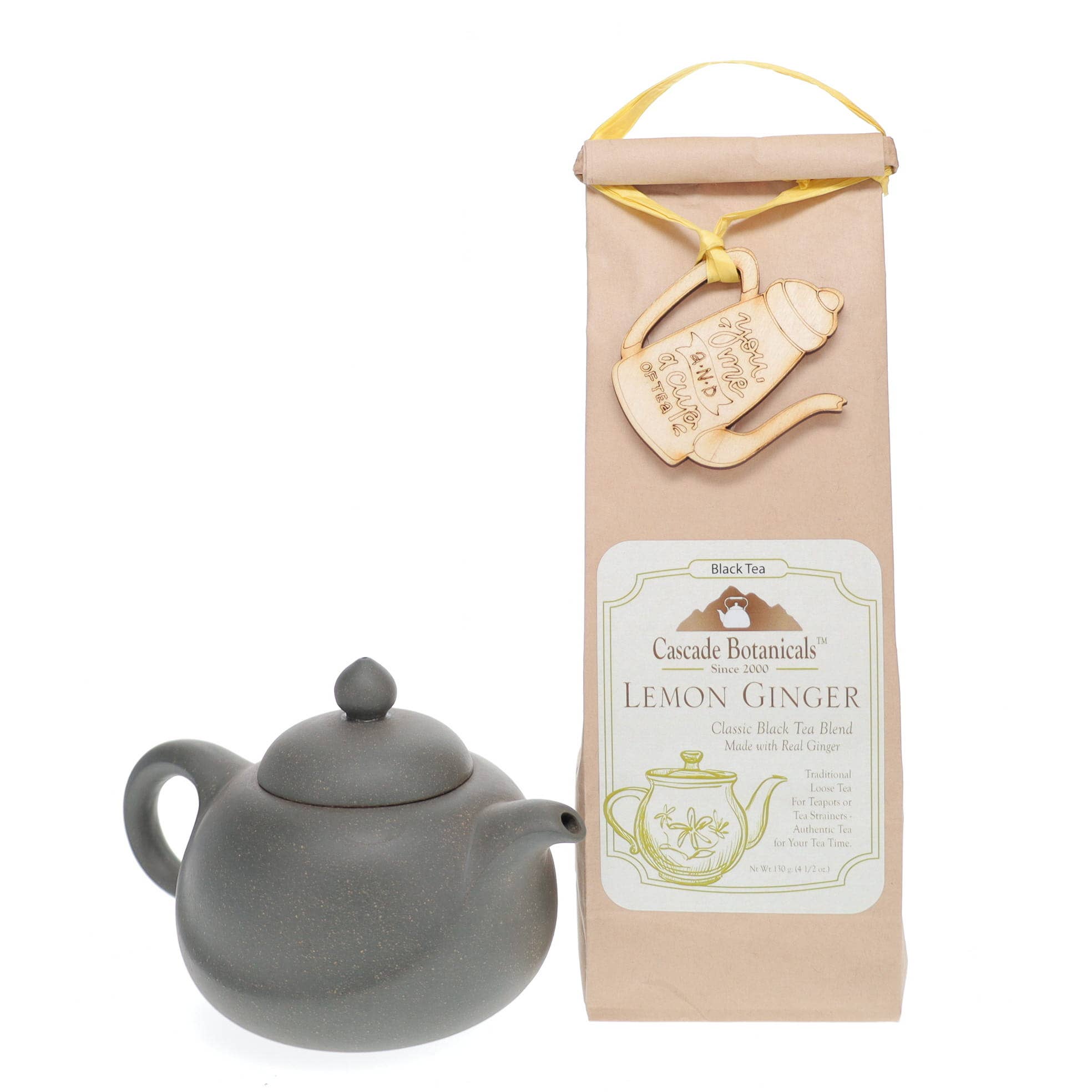 Cascade Teas & Botanicals - Vente Thé en vrac - Thé en vrac Gingembre Pêche, Citron Gingembre, Épices à l'Orange - Coffret 6 sachets3