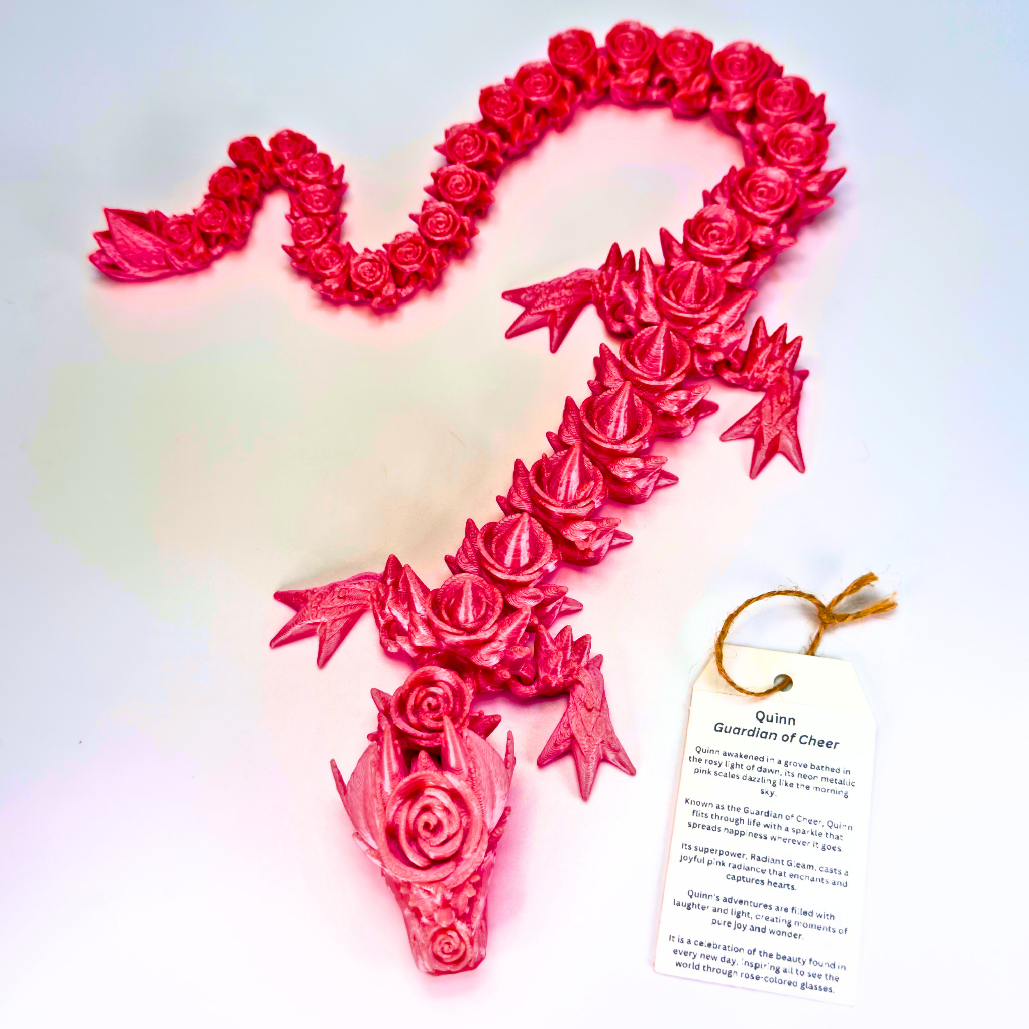 Dragon Fidgets - Vendita all'ingrosso Giocattolo fidget - Bambini - Drago rosa da 20 pollici e uovo di rosa da 6 pollici opzionale, giocattolo Fidget, decorazione13