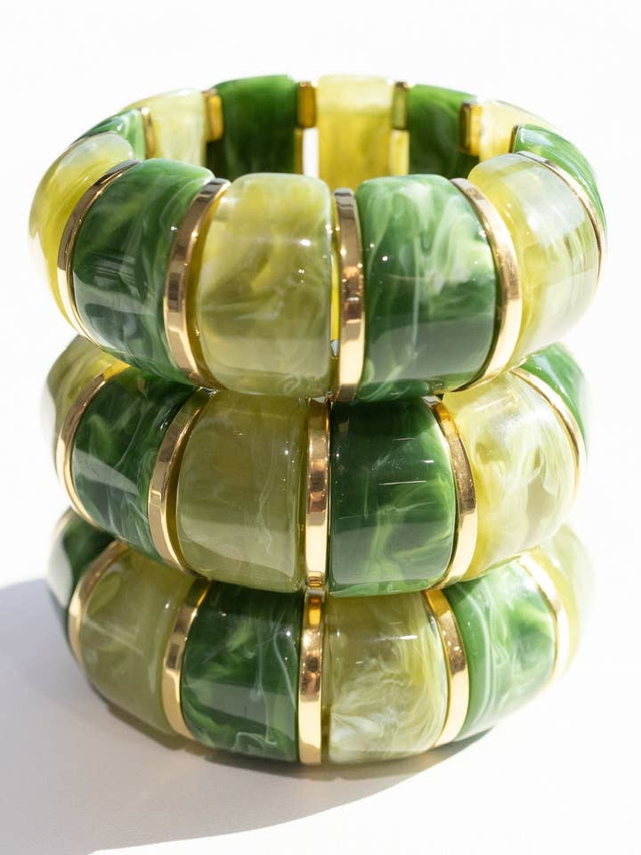 Bibi Stretch Bracelet - Green for wholesale by BELJOY