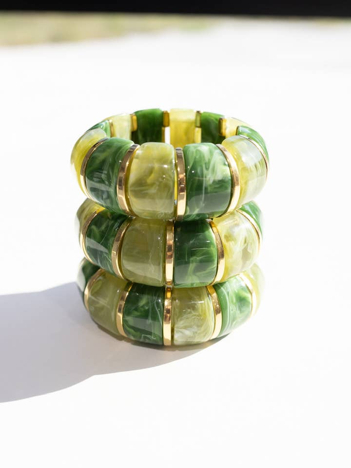 Bibi Stretch Armband - Groen voor wholesale door BELJOY