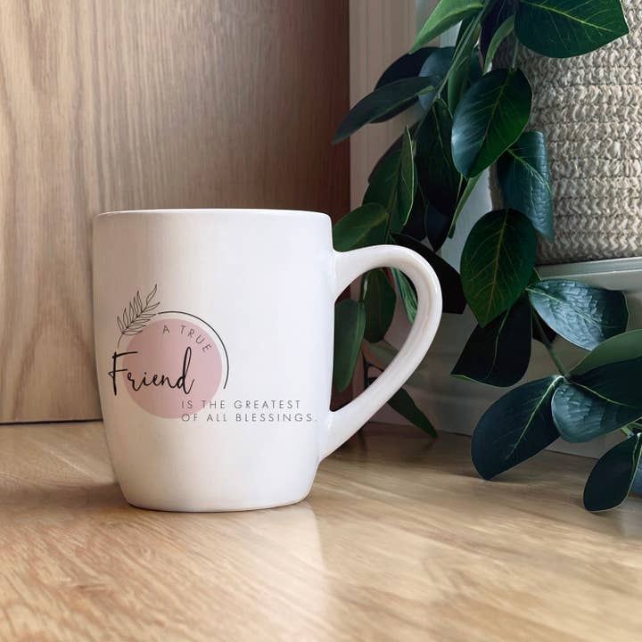 Second Nature by Hand - Vendita all'ingrosso Tazza - Un vero amico è la più grande di tutte le benedizioni.1