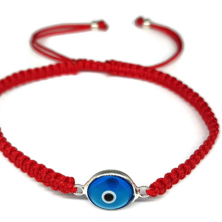 Klassieke Good Luck Turkse oogarmband - doorschijnend blauw voor wholesale door MYSTIC JEWELS