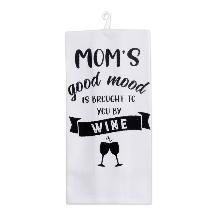 "Mom's Good Mood" Decorative Kitchen Towel for wholesale by Duke Imports