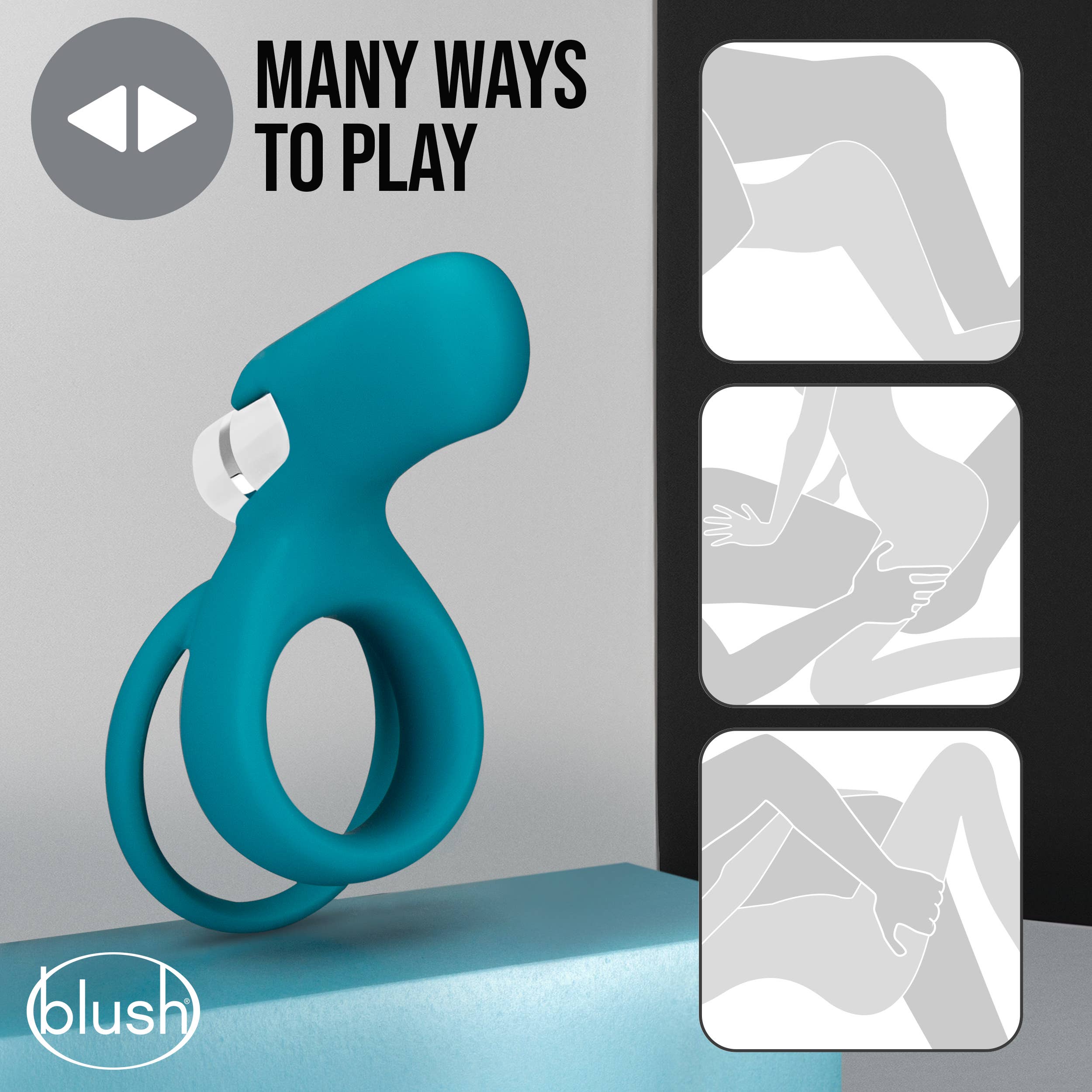 Blush - Wholesale Sex Toy - Noje C2 - Rechargeable Double Loop Vibrating Cock Ring6