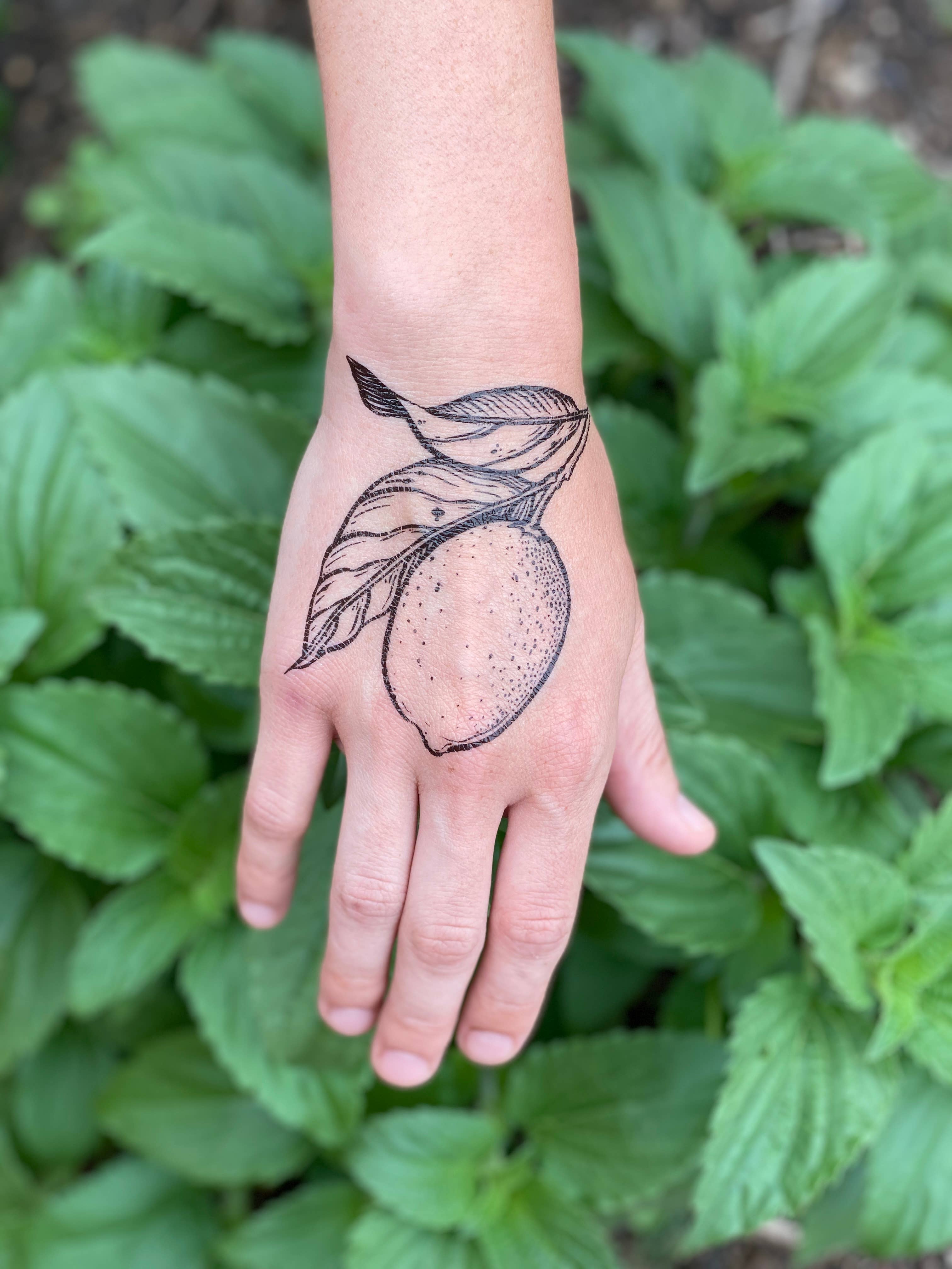 NatureTats - Wholesale Temporary Tattoo - Lemon Temporary Tattoo7