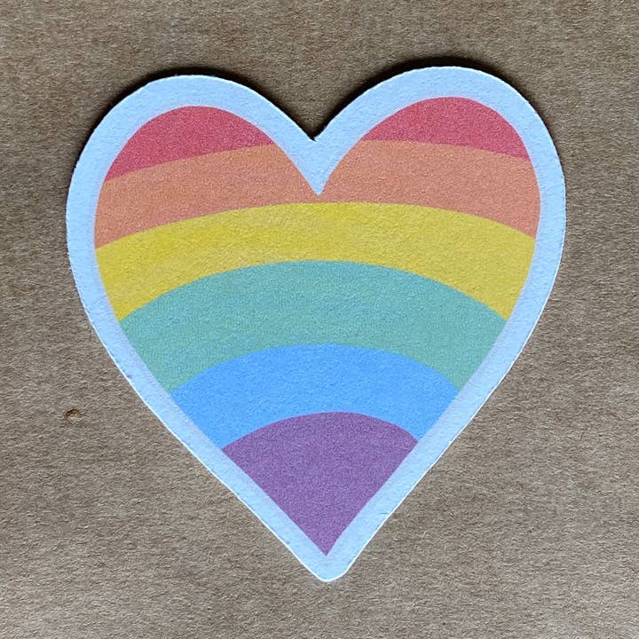 Rainbow Heart sticker for wholesale by AnneArchy