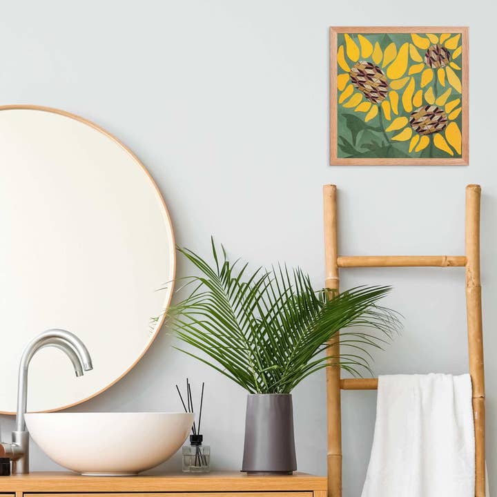 more the merrlier - Wholesale Art Print - Sunflower Collage Art Print2