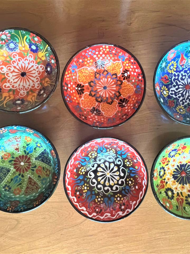 Handmade Decorative Bowl 5-inch Turkish Ceramic dish for wholesale by GJE Terracotta