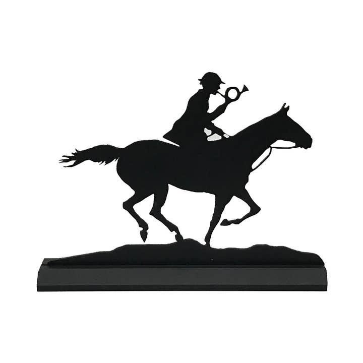 Ornamento de Silhueta de Caçador de Raposas em Pé na Madeira, 11" por atacado de Madison Bay Co. - Historical Home Decor Reproductions