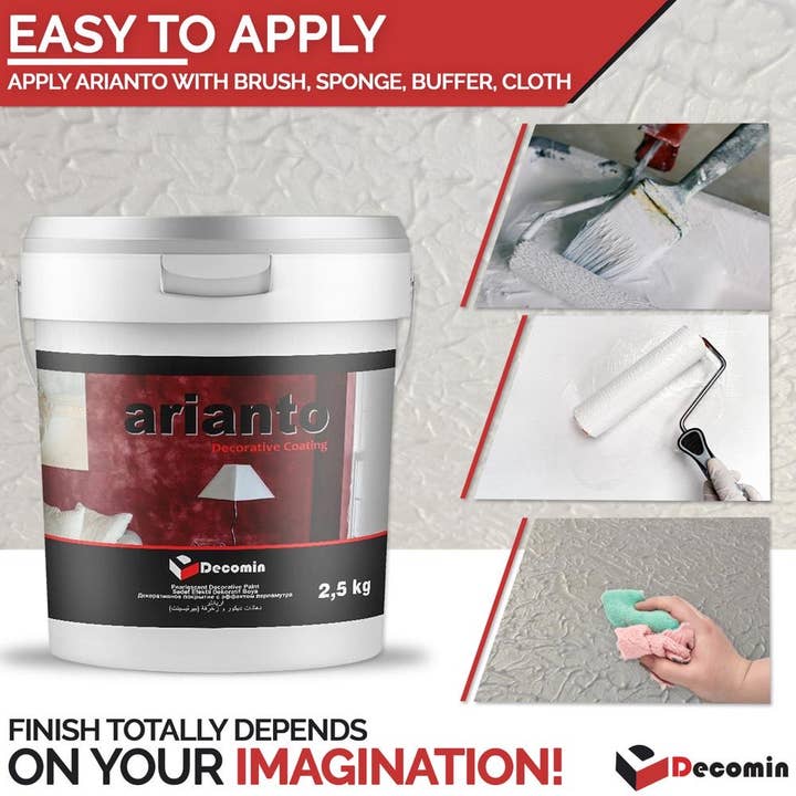 Decomin - Wholesale Muurverf - ARIANTO Parelmoer Siloxaan decoratieve verf 2,5 KG7