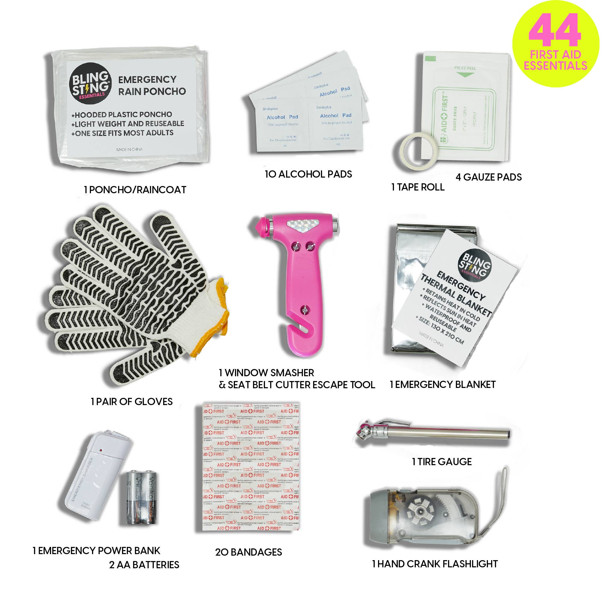 BLINGSTING - Wholesale Safety Equipment - Roadside Emergency Kit 1