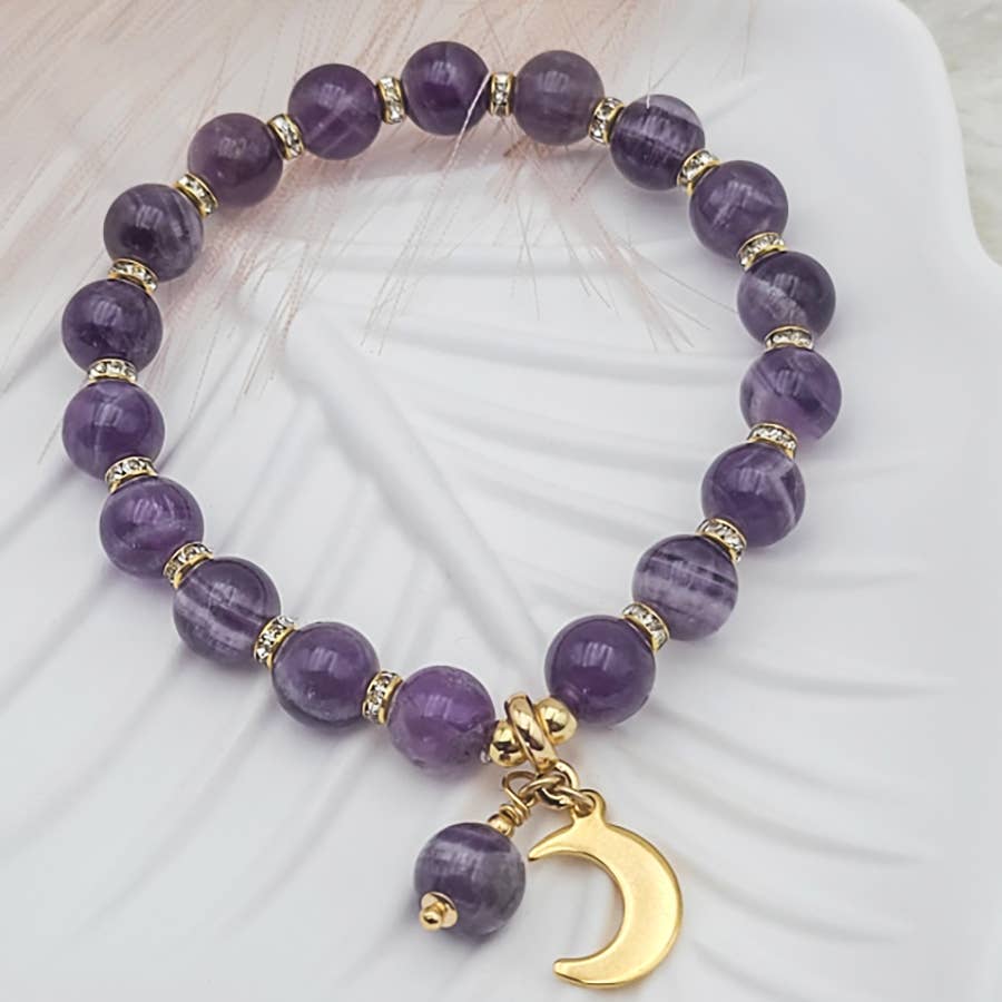 Moira Bijoux Creation - Wholesale Beaded Bracelet - Amethyst wellness bracelet1