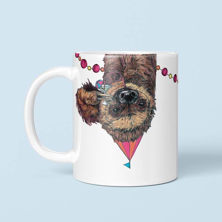 Fawn & Thistle Ltd (US Duties Paid) - Wholesale Coffee Mug - Party Sloth Mug | Animal Coffee Mug | Sloth Gift | Mug2