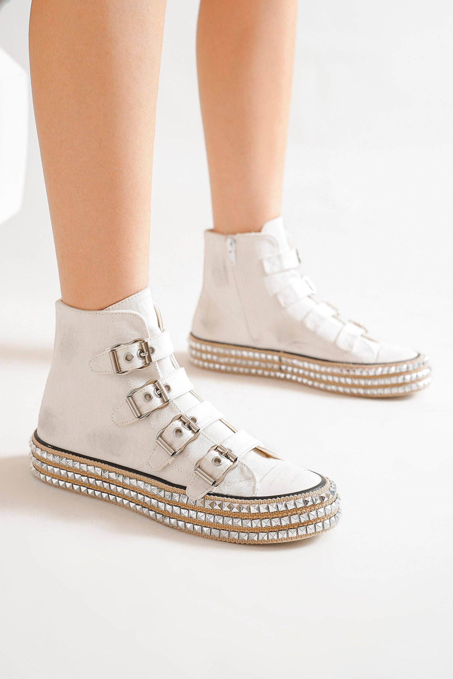 BEAST FASHION - Venta al por mayor Zapatillas urbanas - Mujer - Zapatillas de caña alta con hebilla ASH-165