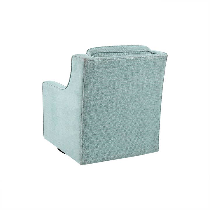 Olliix - Wholesale Chair - Transitional Patterned Swivel Lounge Chair, Aqua Blue *3