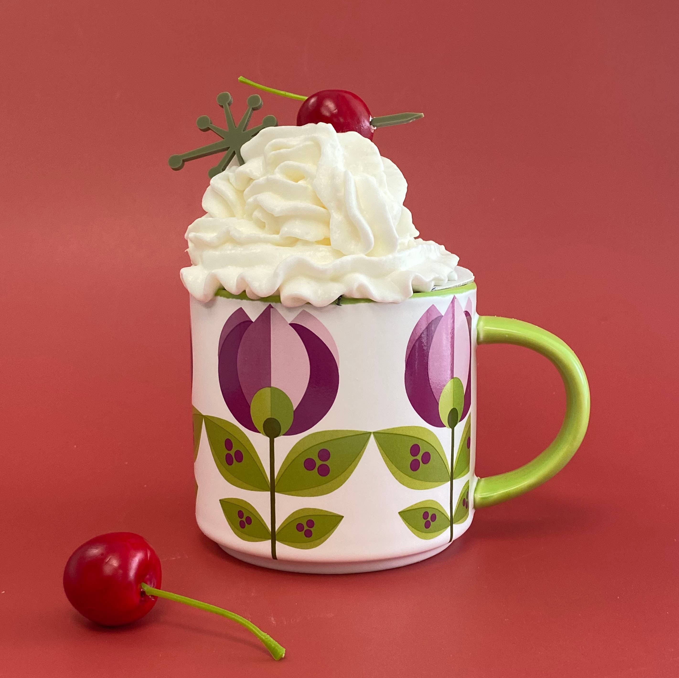 Mod Lounge Paper Company - Wholesale Coffee Mug - Tulip Flower Mid Century Modern Stackable Matte Coffee Mug3