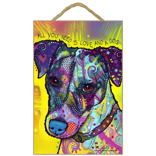 Jack Russell - Tout ce dont tu as besoin c'est de l'amour et d'un chien pour la vente par SJT Enterprises, Inc.