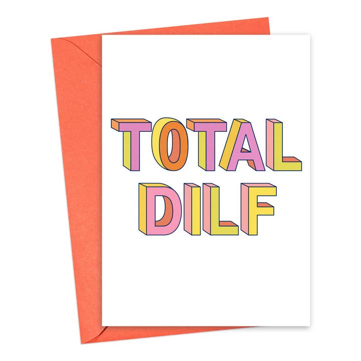 Funny Fathers Day Card DILF Father's Day Gifts Greeting Card for wholesale by R is for Robo