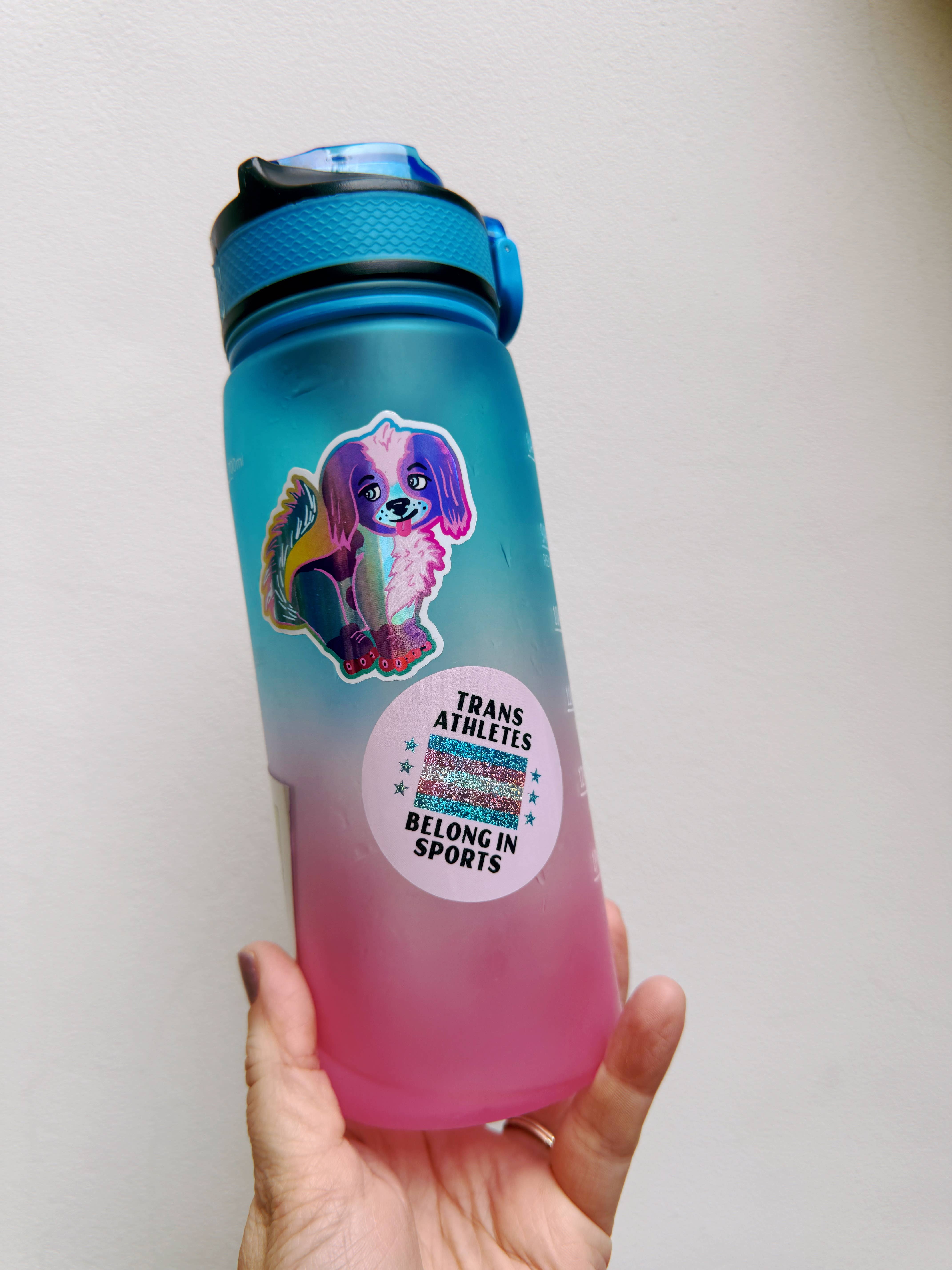 Create & Skate Factory - Wholesale Sticker - Skating Puppy Holographic Sticker2