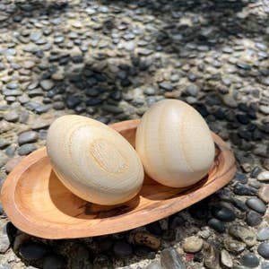 Blank Hollow Wooden Egg 2.75