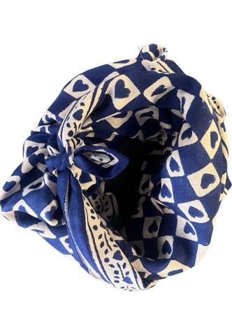 Adult Scarf Blue Checkered for wholesale by Maison Augustin