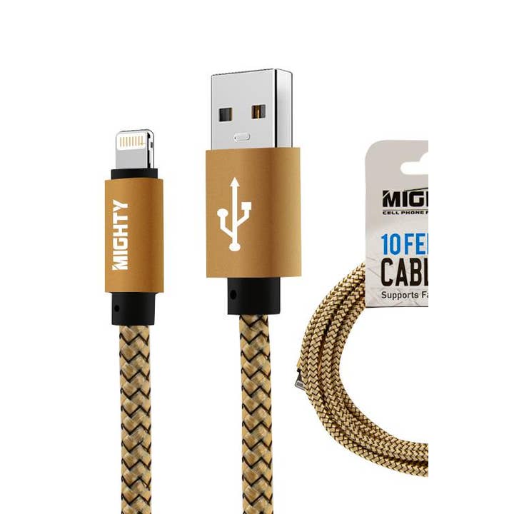 Mighty Wireless - Wholesale Charging cable - Lightning 10FT Super Cable Wholesale Gold