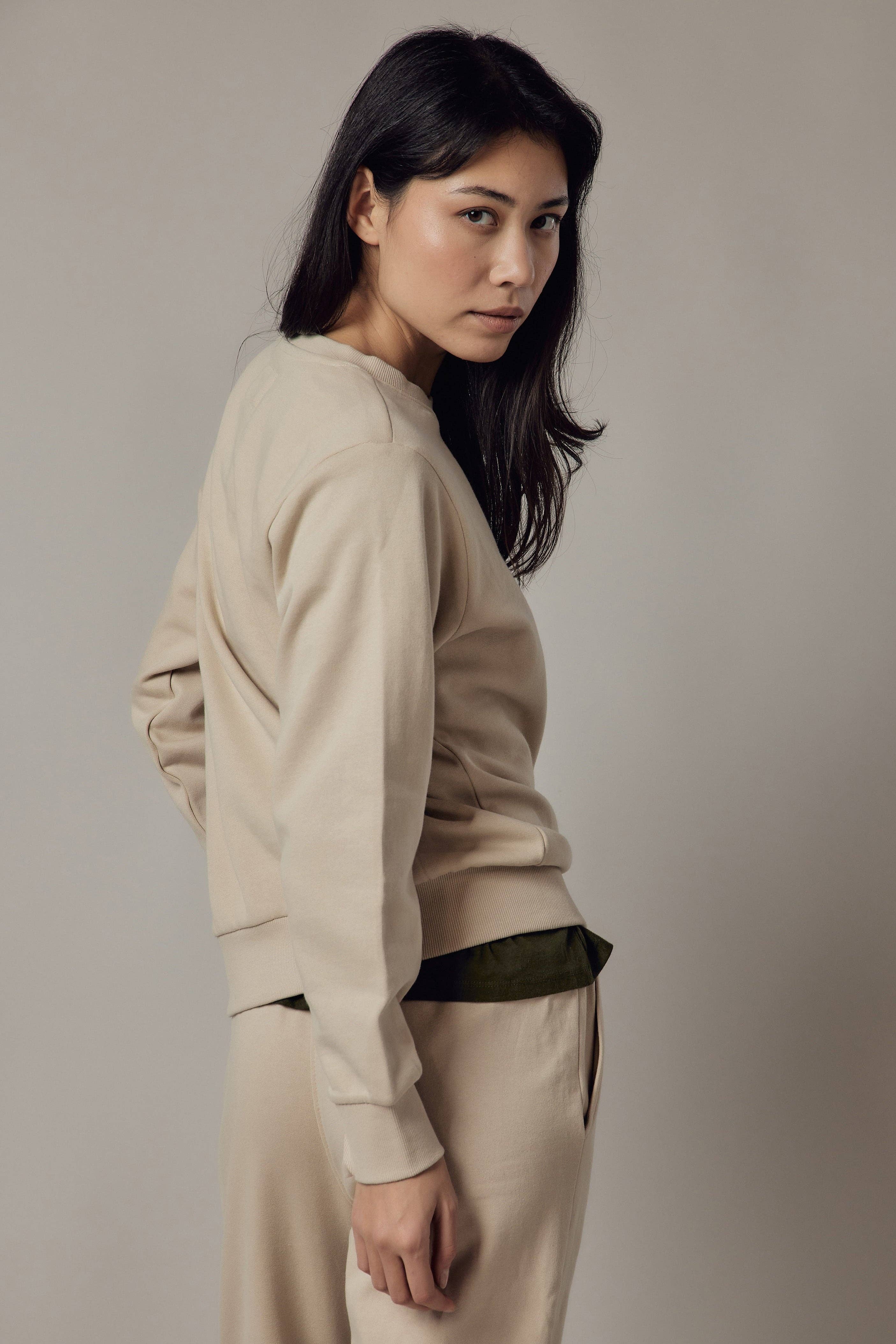 Military Green Crew Neck Sweatshirt for wholesale on Faire3