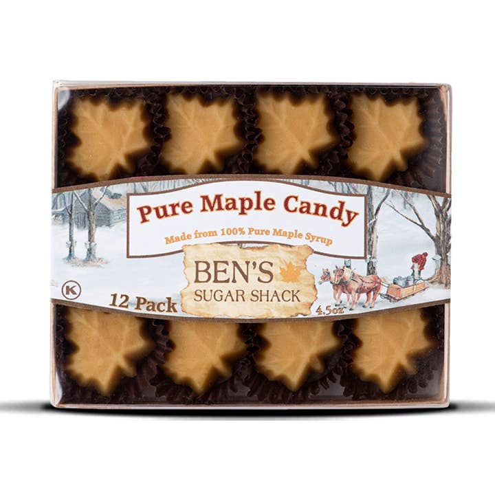 Pure Maple Candy 12 Pack for wholesale by Ben's Sugar Shack