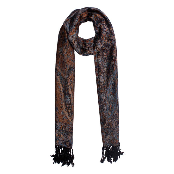 Écharpe longue en jacquard à imprimé cachemire pour la vente par Miniapparels