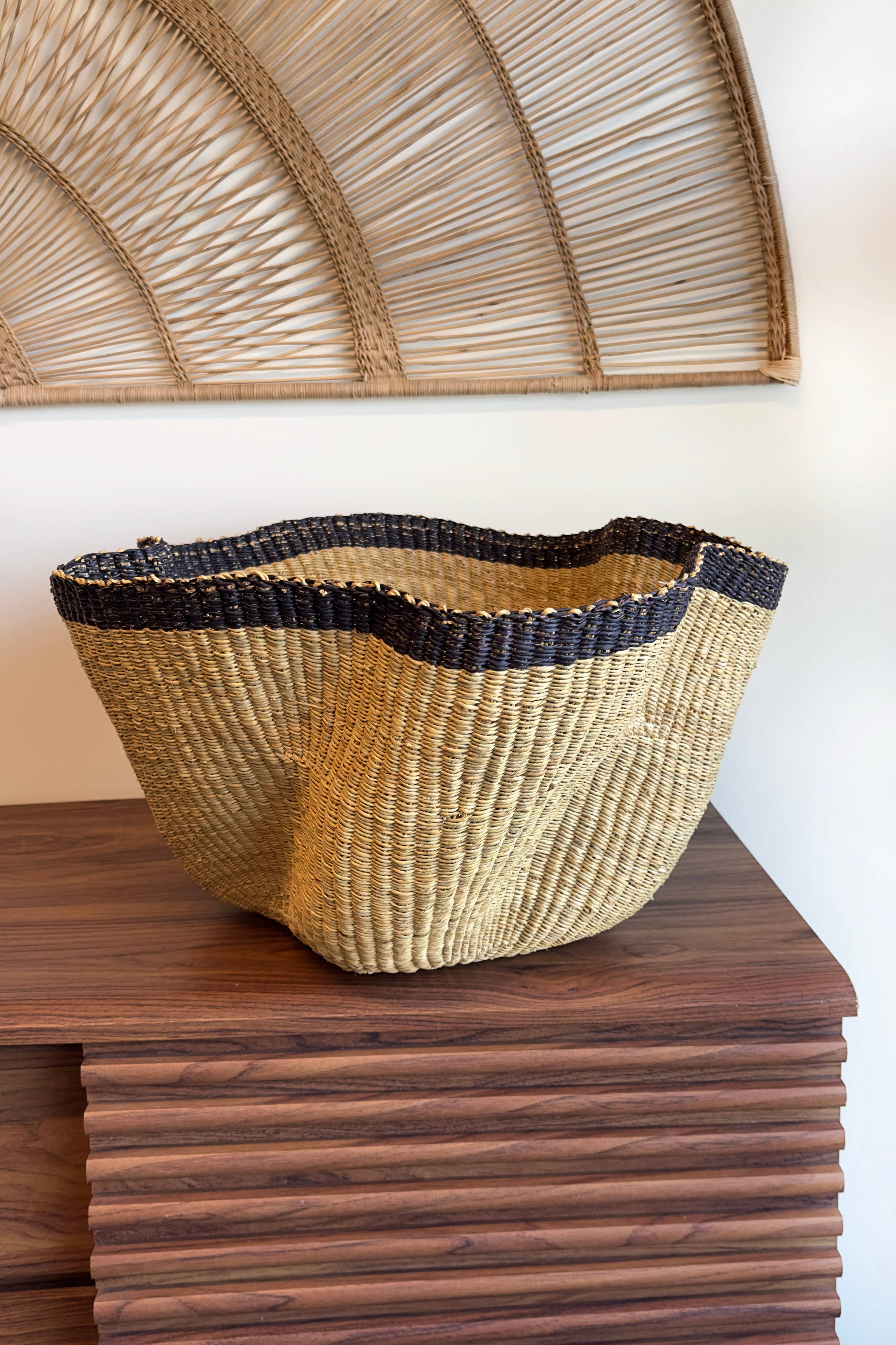 Mbare Home + Gift - Wholesale Basket - Black-Trimmed Wave1