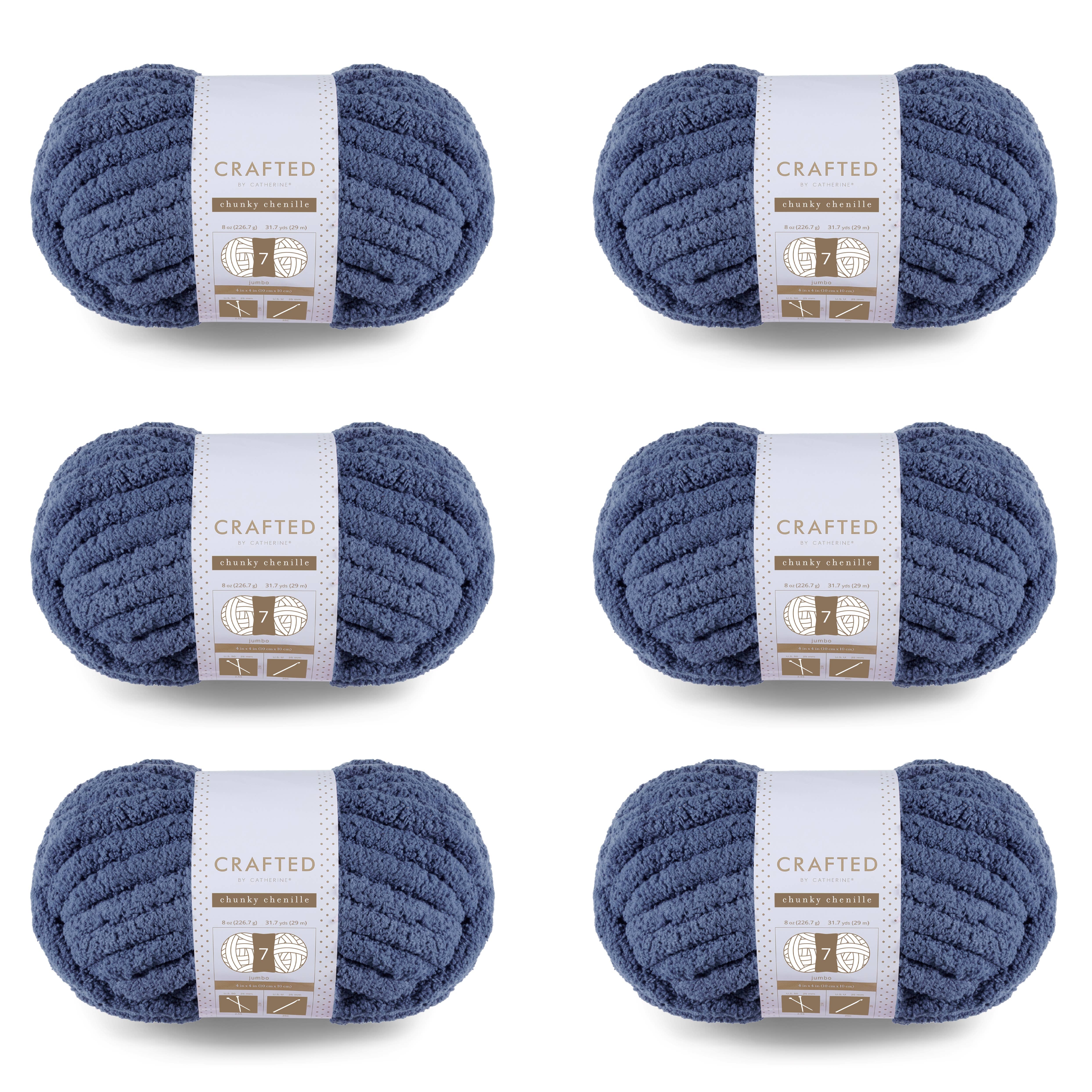 Crafted by Catherine - Wholesale Yarn - Chunky Chenill Yarn | 8oz/227g | Jumbo #7 | Pack of 620