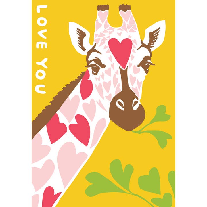 RLO-235 Giraffhjärtan och ord konsttryck för wholesale av Rigel Paper