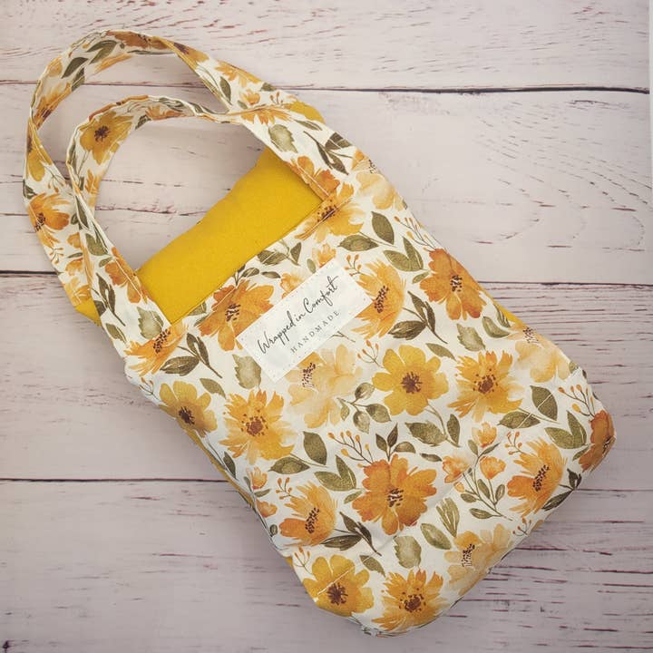 Coussin chauffant en coton biologique - Enveloppe pour le cou pour la vente par Wrapped In Comfort