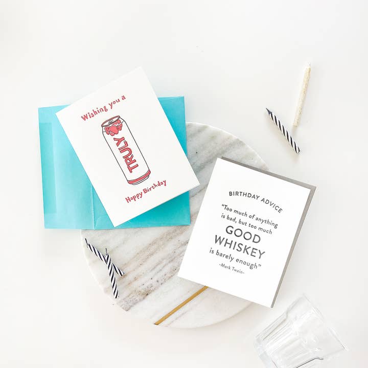 Steel Petal Press - Wholesale Birthday Card - Birthday Whiskey - Letterpress Birthday Greeting Card1