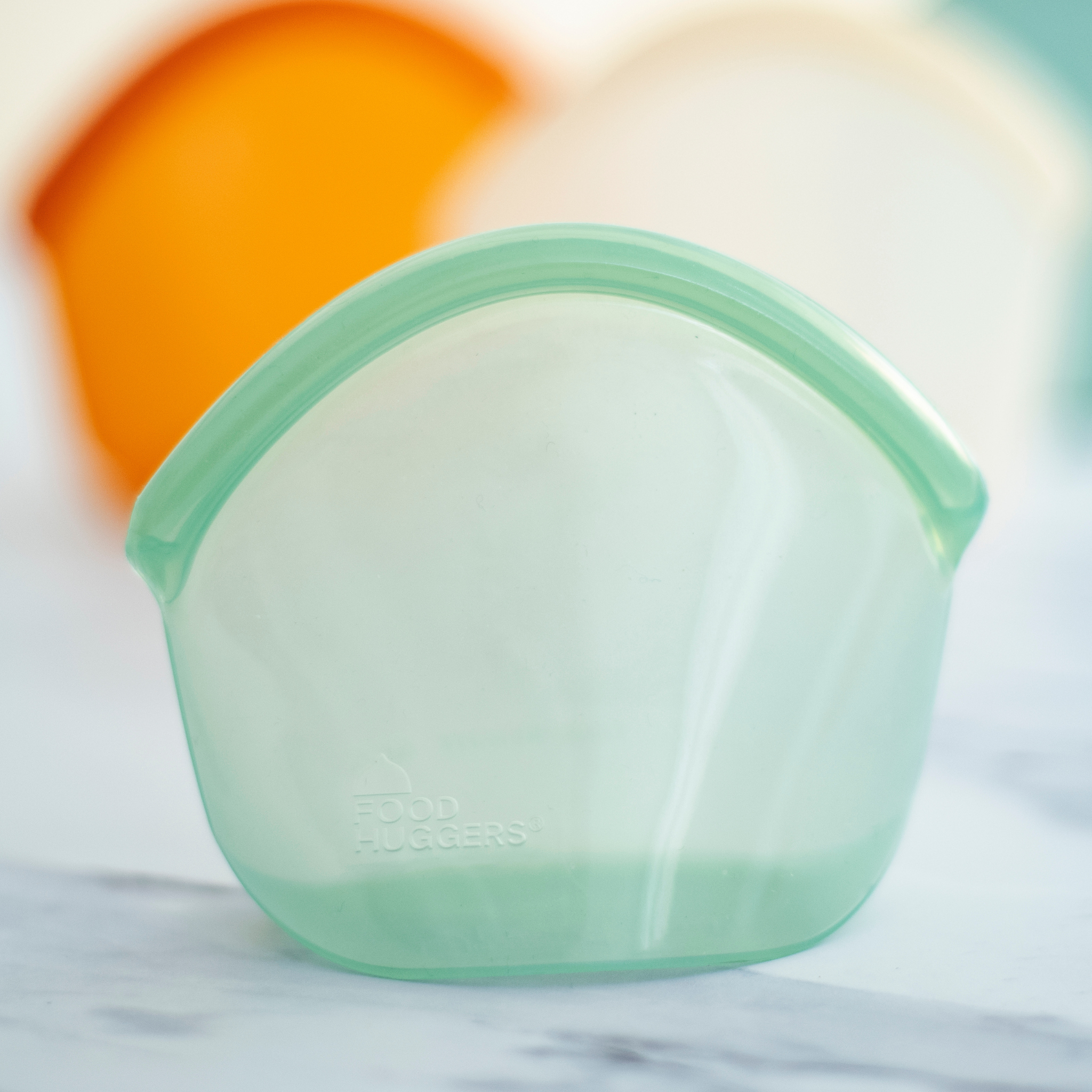 Food Huggers - Vente Sachet de conservation/film alimentaire - Sac de rangement en silicone réutilisable – Genévrier (400 ml)2