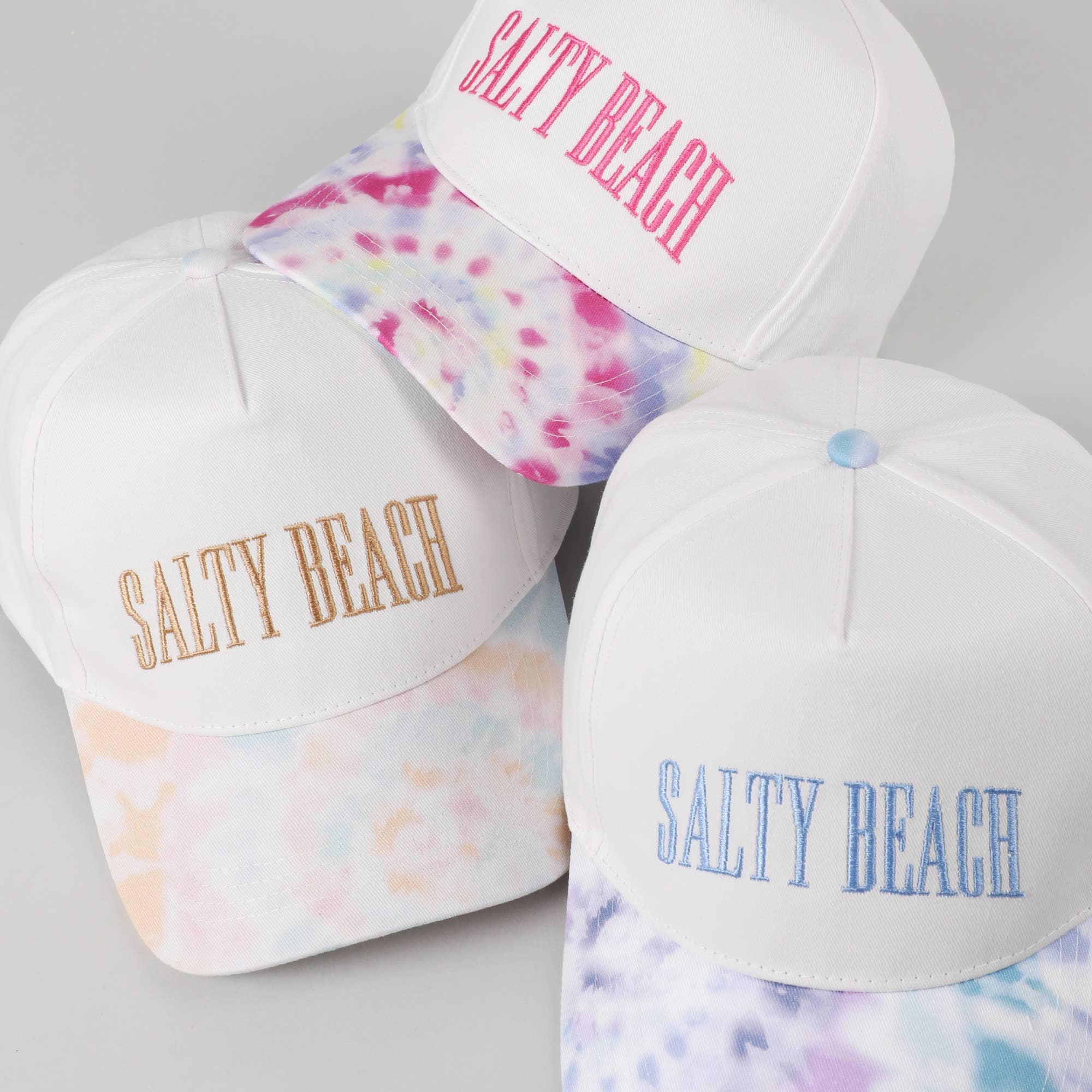 Fashion City - Vente Casquette de camionneur – femme - Casquette Trucker Teinture Tie-Dye Broderie SALTY BEACH14