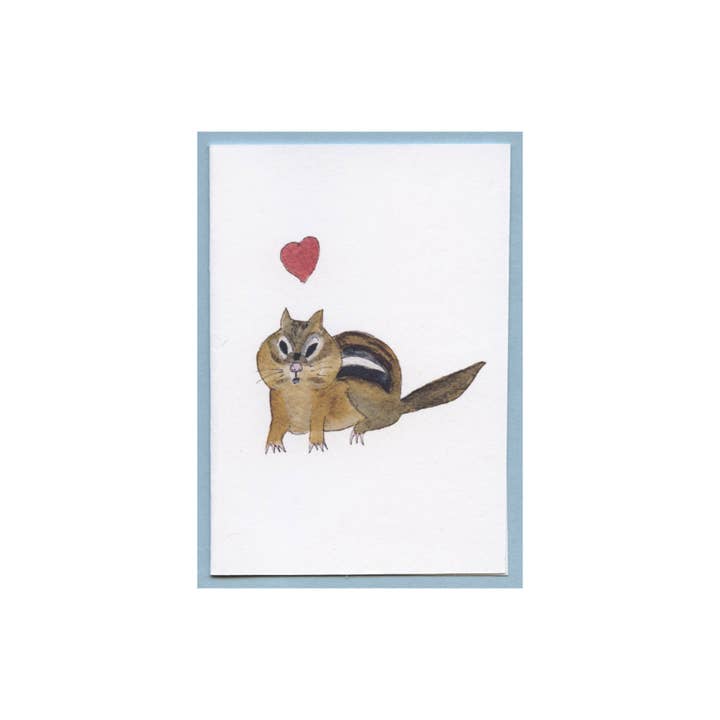 Chipmunk Love Enclosure Card for wholesale by Zucchini Fish