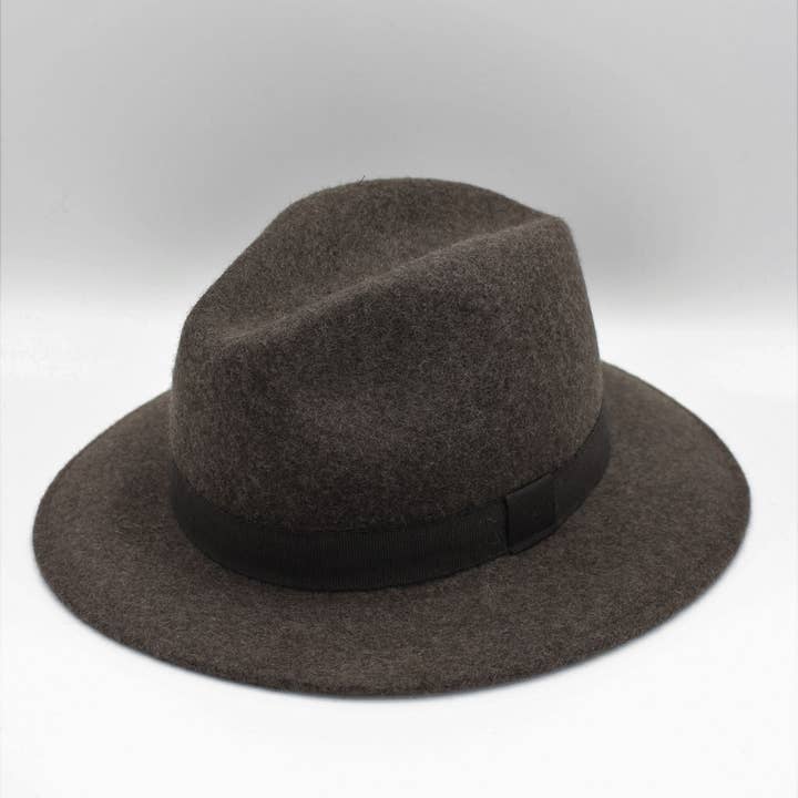 Hologramme Paris - Wholesale Fedora - Unisex - Heather Classic Wool Fedora Hat with Ribbon7