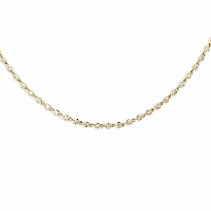 Collier Mini Diamant avec Lunette pour la vente par Rachel Reid Jewelry