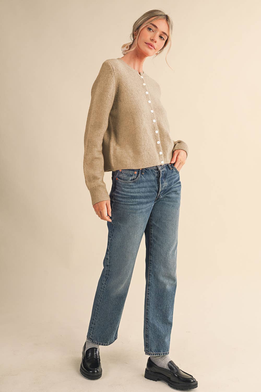 &MERCI - Wholesale Cardigan - Women's - MARLED KNIT SWEATER CARDIGAN MSW1124840