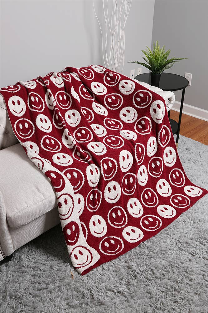 Hana - Wholesale Throw Blanket - Luxury Soft Happy Face Throw Blanket17
