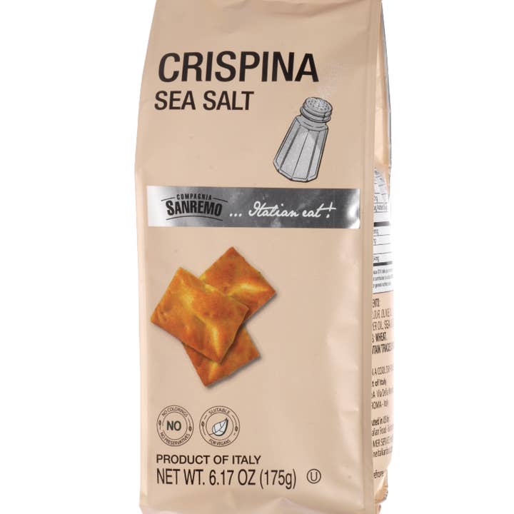 Fine Italian Food - Wholesale Crackers - Co. Sanremo Crispina Sea Salt, 6oz0