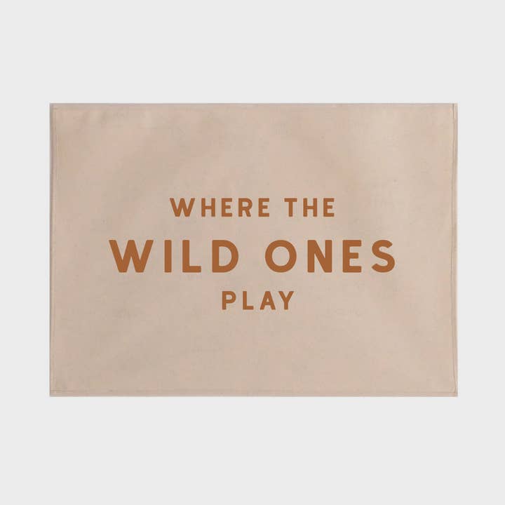 Where The Wild Ones Play Bold Wall Hanging 50x70cm - more colours available for wholesale by Little M