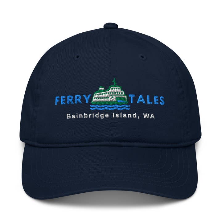 Ferry Tales Embroidered Organic Baseball Cap for wholesale by melissa anne COLORS
