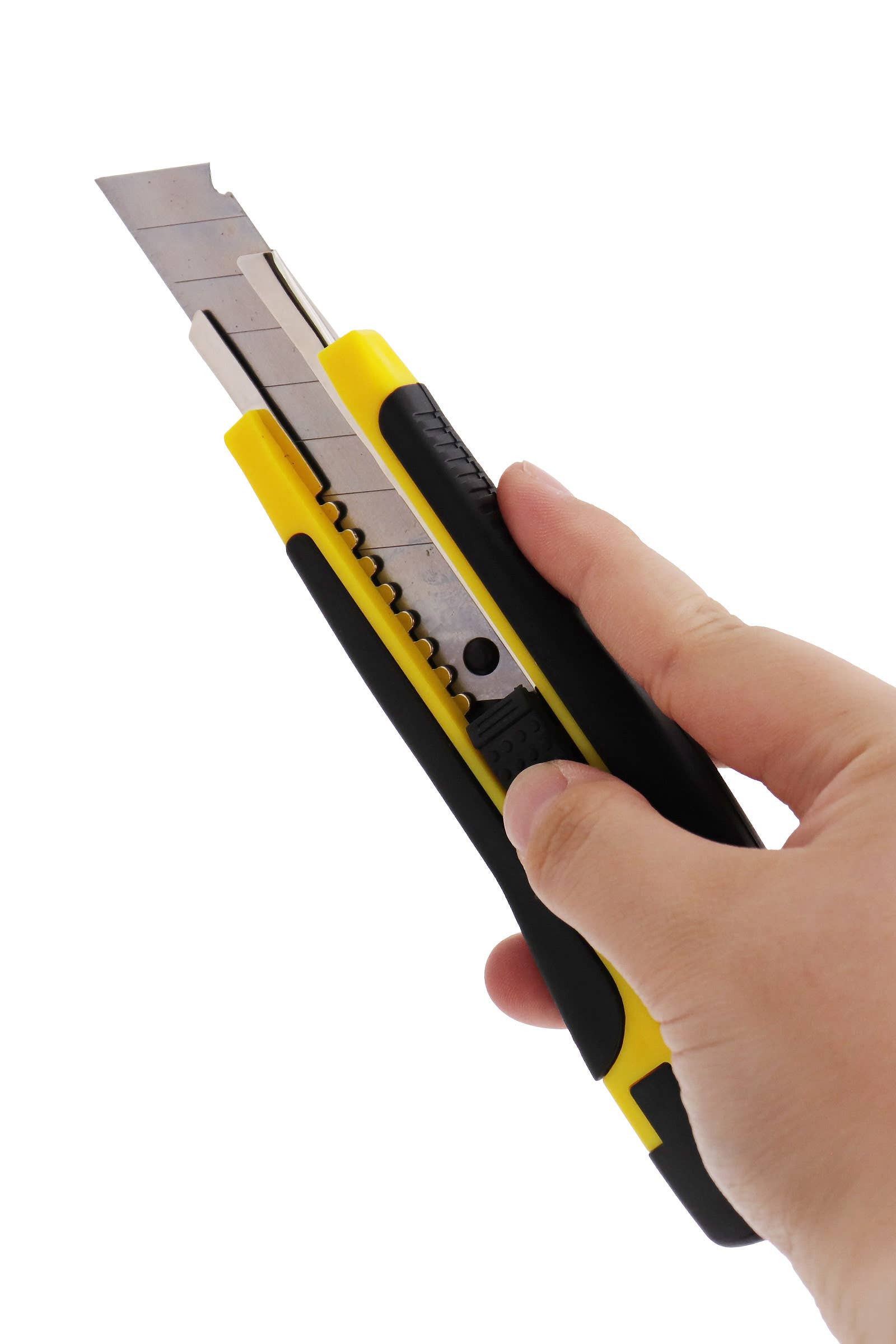 SORTIERT Robustes Cuttermesser mit gummiertem Griff und abbrechbarer Klinge für den Großhandel auf Faire3