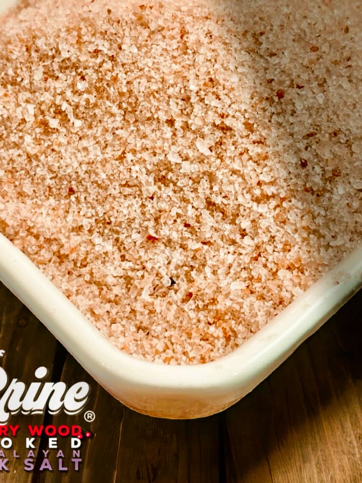 LIFE OF BRINE: Cherry Wood Smoked Himalayan Pink Salt for wholesale by RUB SMOKE LOVE
